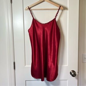 California Dynasty Mexican Vintage 80-90s Cherry Red Floral Nightgown Dress 🍒❤️